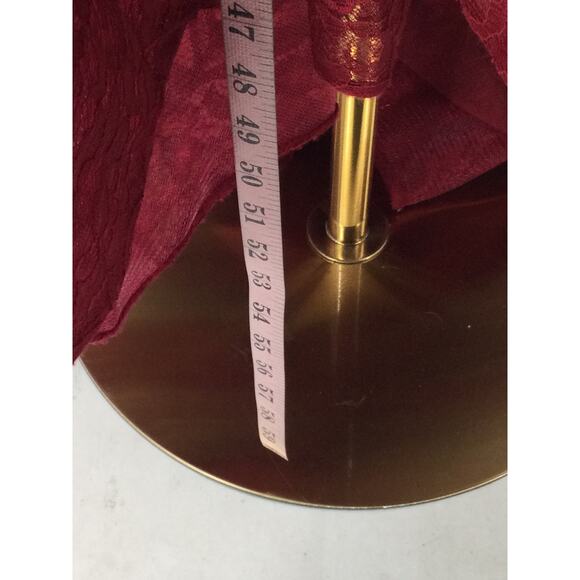 FORMAL SZ 22 3x plus red lace beaded embroidered hi low lace up dress NEW B149 - Picture 4 of 8